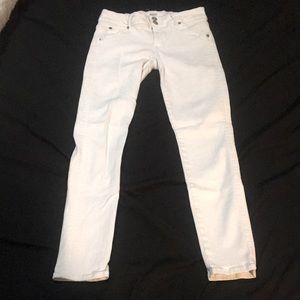 Hudson white high rise skinny jeans